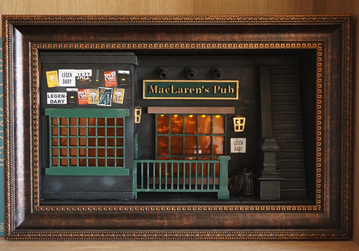 How I Met Your Mother Book Nook – Handmade Miniature Diorama Wall Art Decor