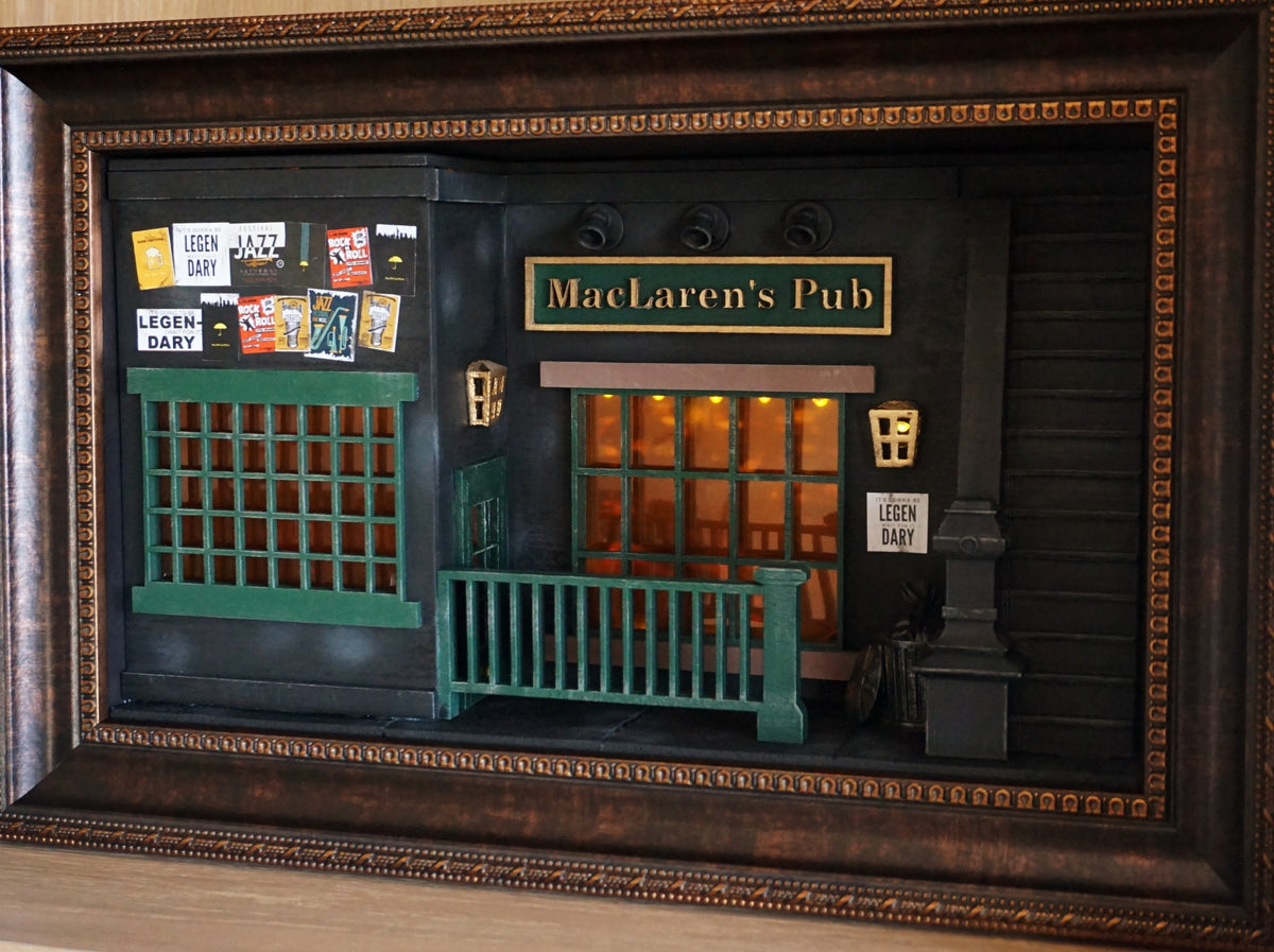 How I Met Your Mother Book Nook – Handmade Miniature Diorama Wall Art Decor