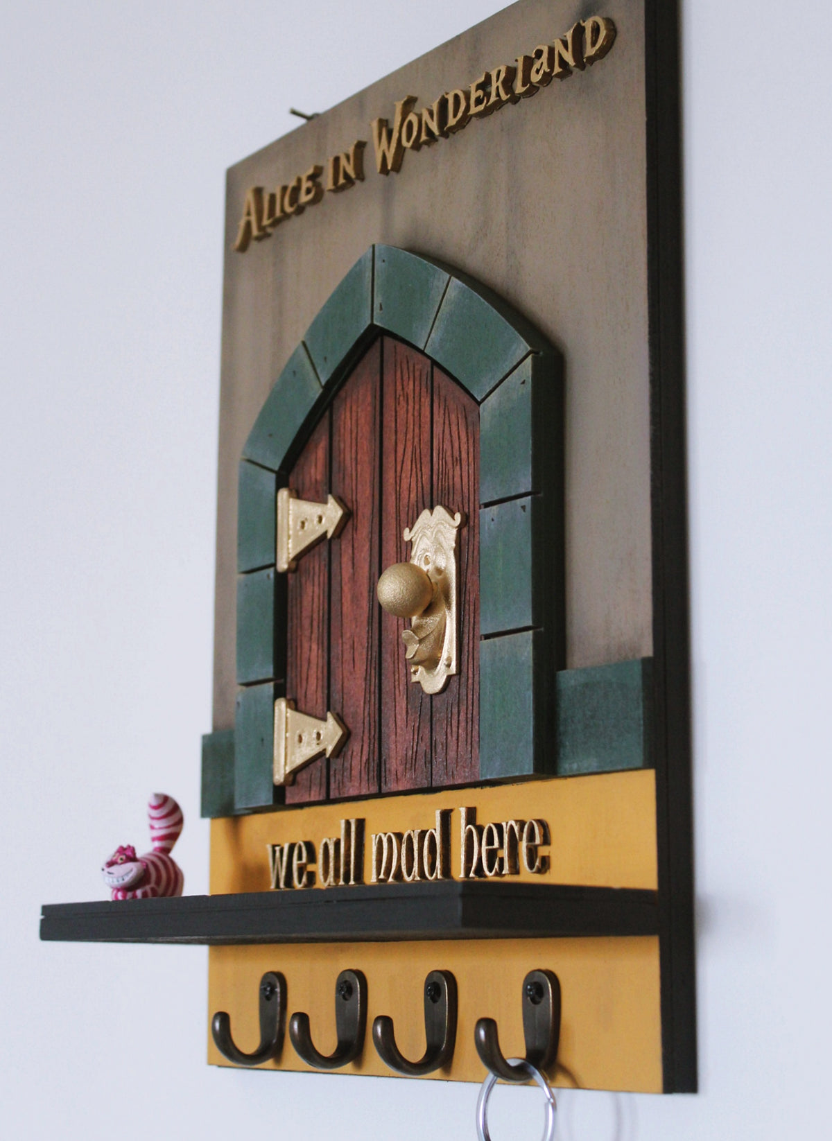 Alice in Wonderland Key Holder – Handmade Wall Mounted Decor