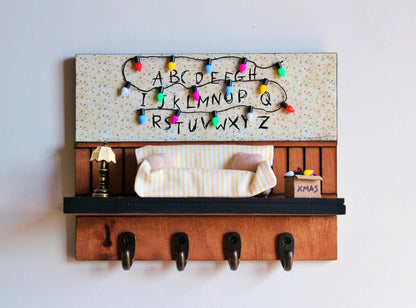 Stranger Things Key Holder – Handmade Wall Mounted Hanging Decor