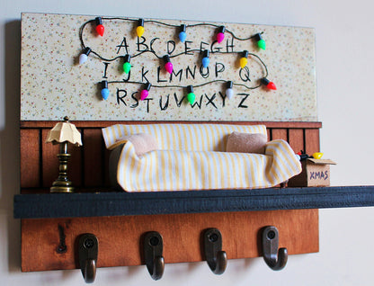 Stranger Things Key Holder – Handmade Wall Mounted Hanging Decor