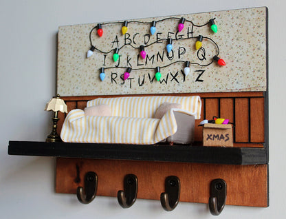 Stranger Things Key Holder – Handmade Wall Mounted Hanging Decor