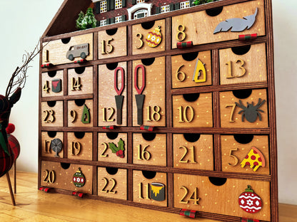 Home Alone Advent Calendar – Handmade 24 Day Christmas Countdown Wooden Decor