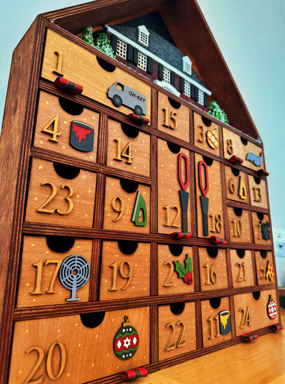 Home Alone Advent Calendar – Handmade 24 Day Christmas Countdown Wooden Decor